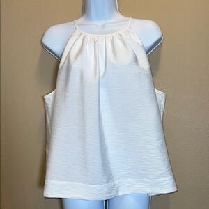 A New Day White Pleated Sleeveless Tank Top SZ XL